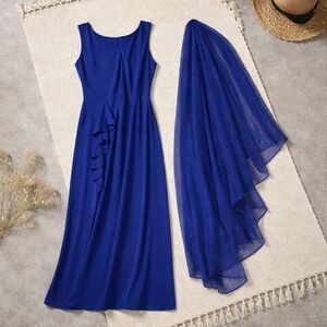 Chic Royal Blue Maxi Dress